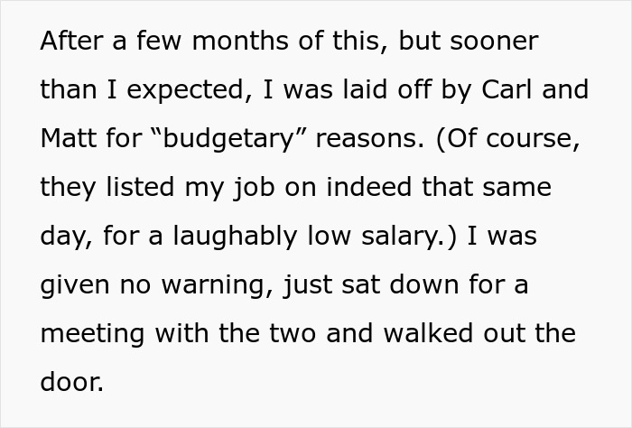 Employee Knows He Will Be Laid Off Next, Prepares Sweet Revenge And Watches Department Fall Apart Employee Knows He Will Be Laid Off Next, Prepares Sweet Revenge And Watches Department Fall Apart