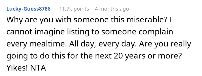 Man Is Sick Of Being Forced To Suffer Through Every Dinner With GF, Finally Loses Patience Man Is Sick Of Being Forced To Suffer Through Every Dinner With GF, Finally Loses Patience