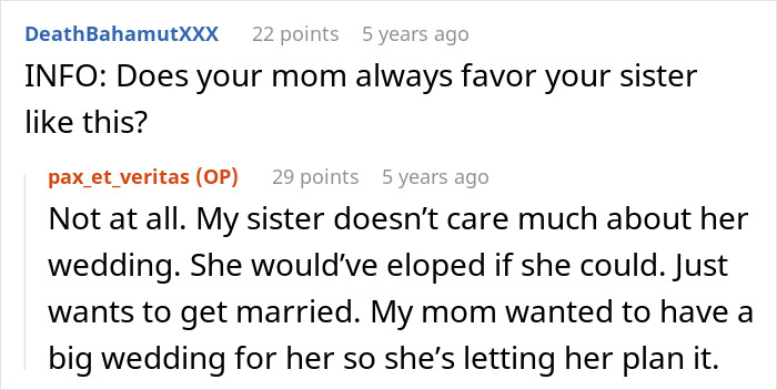 &ldquo;[Am I The Jerk] For Telling My Mom I Won&rsquo;t Help With Sister&rsquo;s Wedding Prep After Giving Birth?&rdquo;