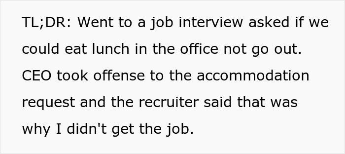 People Are Confused By This Man’s Excuse Not To Go Out For Lunch With A CEO, Costing Him A Job People Are Confused By This Man’s Excuse Not To Go Out For Lunch With A CEO, Costing Him A Job