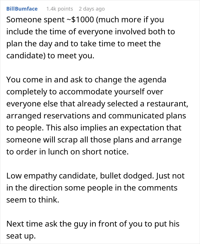 People Are Confused By This Man’s Excuse Not To Go Out For Lunch With A CEO, Costing Him A Job People Are Confused By This Man’s Excuse Not To Go Out For Lunch With A CEO, Costing Him A Job