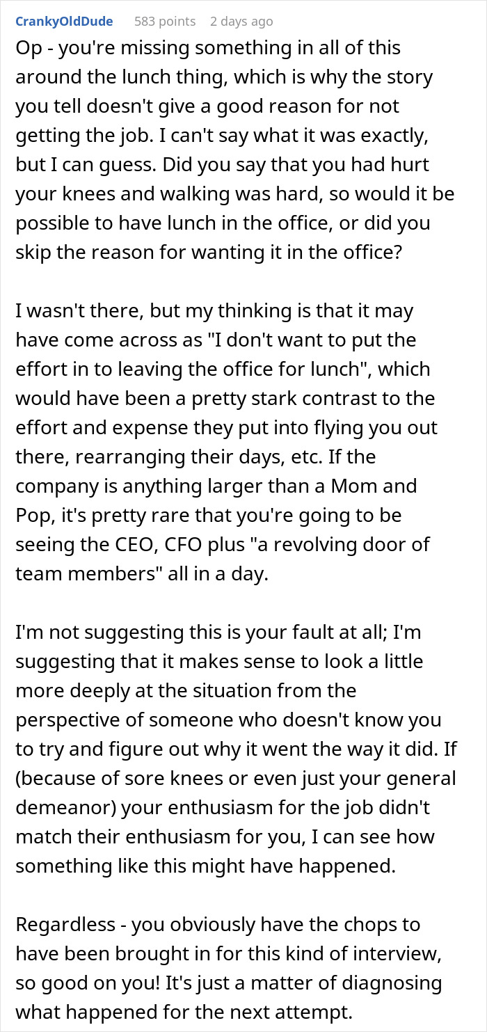 People Are Confused By This Man’s Excuse Not To Go Out For Lunch With A CEO, Costing Him A Job People Are Confused By This Man’s Excuse Not To Go Out For Lunch With A CEO, Costing Him A Job