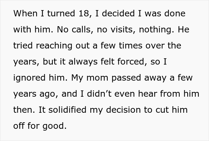 “I Didn’t Feel Anything”: Woman Refuses To Attend Dad’s Funeral, Is Shocked After Reading His Will