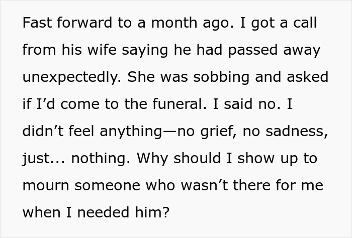 “I Didn’t Feel Anything”: Woman Refuses To Attend Dad’s Funeral, Is Shocked After Reading His Will