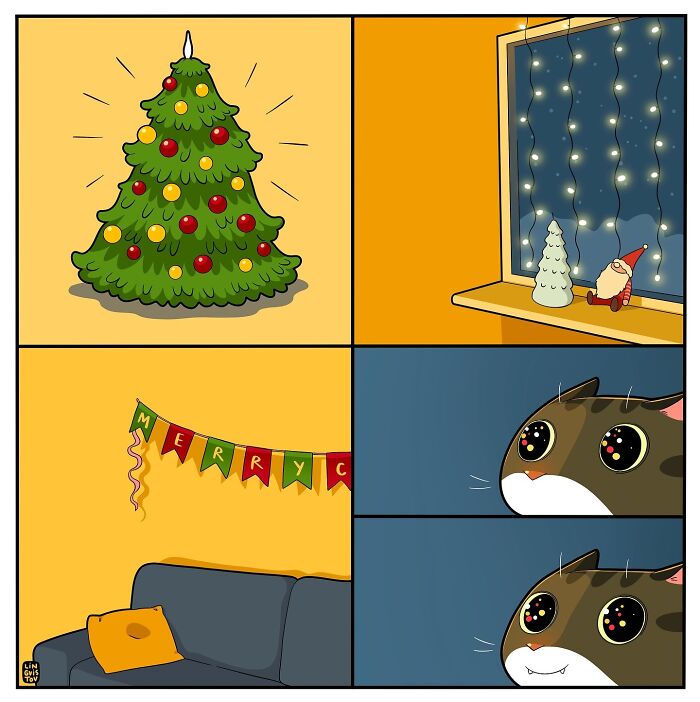 30 Hilarious New Comics by Lingvistov That Perfectly Capture Life With a Cat