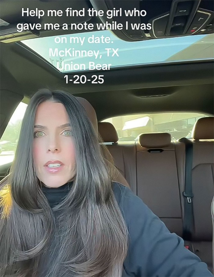 “It Was A Warning”: Woman Receives Disturbing Note From A Stranger While On A Date “It Was A Warning”: Woman Receives Disturbing Note From A Stranger While On A Date