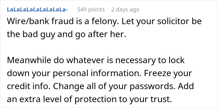 “I. Am. Livid”: Compassionate Call From Solicitors Reveals Sister’s Ploy To Steal Thousands “I. Am. Livid”: Compassionate Call From Solicitors Reveals Sister’s Ploy To Steal Thousands