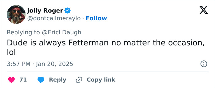 “Disrespectful To The Entire Country”: Senator Uses Gym Shorts At Presidential Inauguration “Disrespectful To The Entire Country”: Senator Uses Gym Shorts At Presidential Inauguration