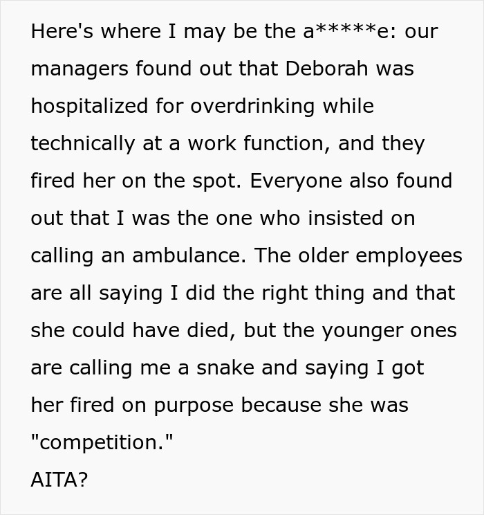 &ldquo;Am I The Jerk For Calling An Ambulance, Which Got My Coworker Fired?&rdquo;