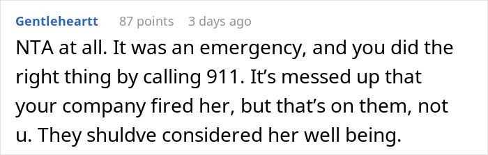 &ldquo;Am I The Jerk For Calling An Ambulance, Which Got My Coworker Fired?&rdquo;