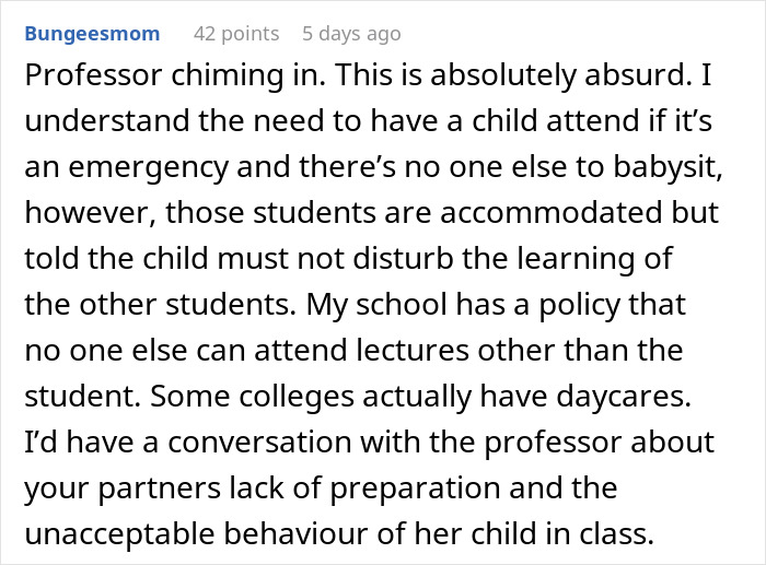 Man Is Annoyed That His Classmate Thought That Bringing Her Daughter With Her Was Fine Man Is Annoyed That His Classmate Thought That Bringing Her Daughter With Her Was Fine