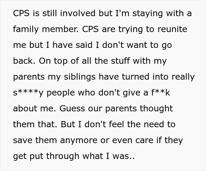 &ldquo;[Am I The Jerk] For Calling CPS On My Family And Asking To Be Removed From Our House?&rdquo;