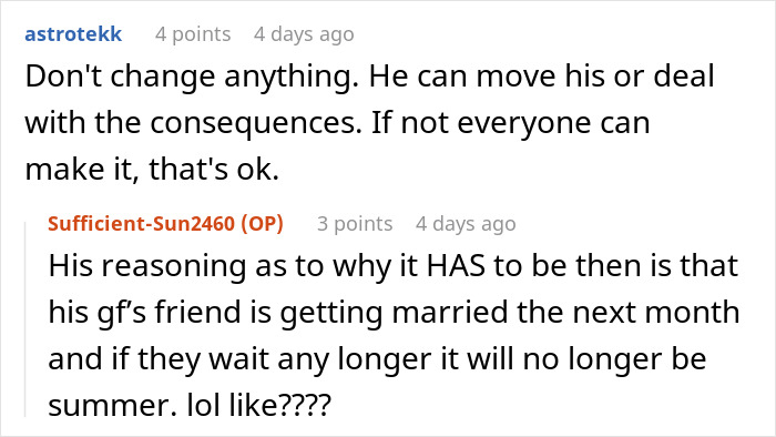 Bro Won&rsquo;t Listen When Sis Tells Him Not To Plan His Wedding Just 1 Week After Hers, Fam Backs Him