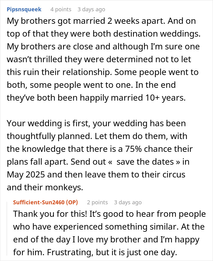 Bro Won&rsquo;t Listen When Sis Tells Him Not To Plan His Wedding Just 1 Week After Hers, Fam Backs Him