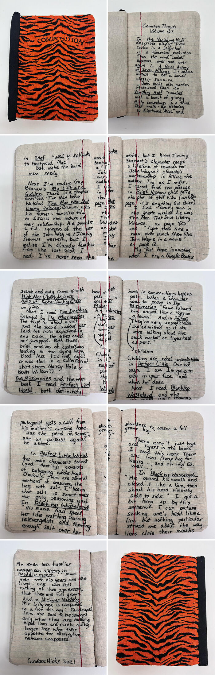 Stunning Embroidered Fabric Looks Just Like Books And Notebooks, By Candace Hicks (39 Pics) Stunning Embroidered Fabric Looks Just Like Books And Notebooks, By Candace Hicks (39 Pics)