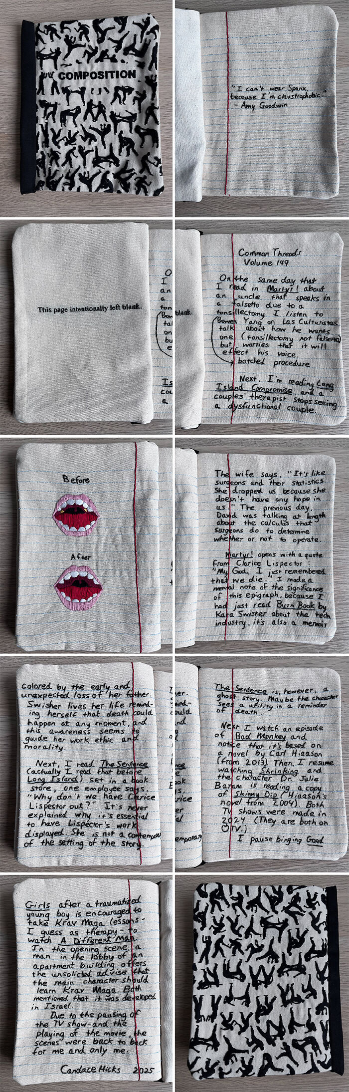 Stunning Embroidered Fabric Looks Just Like Books And Notebooks, By Candace Hicks (39 Pics) Stunning Embroidered Fabric Looks Just Like Books And Notebooks, By Candace Hicks (39 Pics)