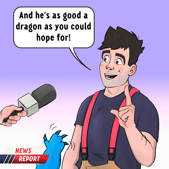 I Wondered What A Firefighter And A Dragon Team-Up Would Look Like, So I Drew It I Wondered What A Firefighter And A Dragon Team-Up Would Look Like, So I Drew It