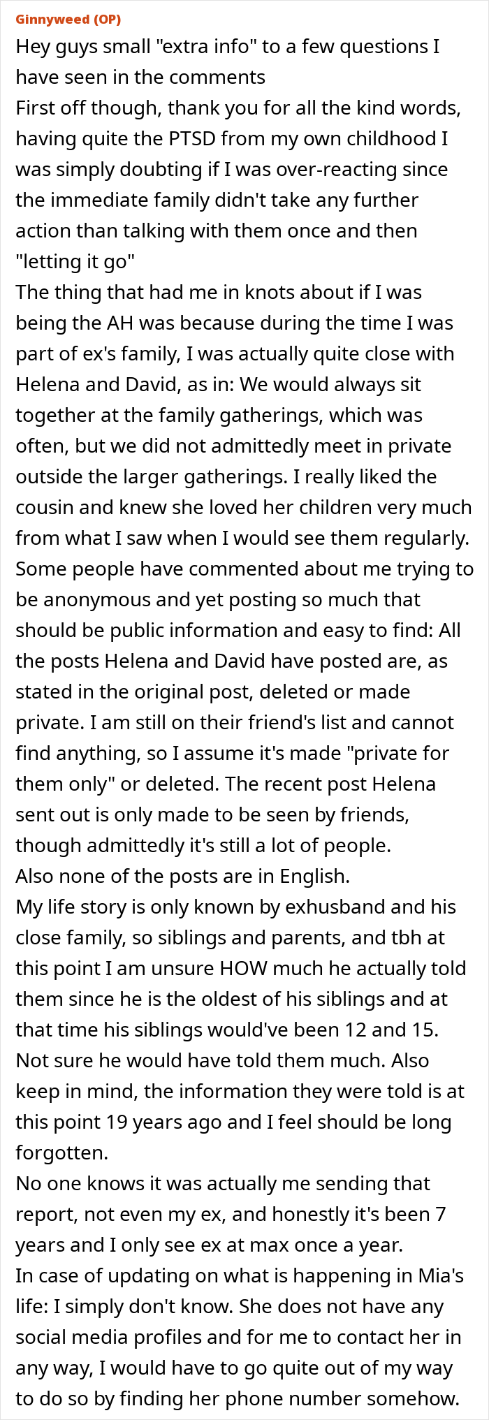 Woman Reports Ex-Husband’s Family To CPS, Gets A Heart Wrenching Message Years Later Woman Reports Ex-Husband’s Family To CPS, Gets A Heart Wrenching Message Years Later