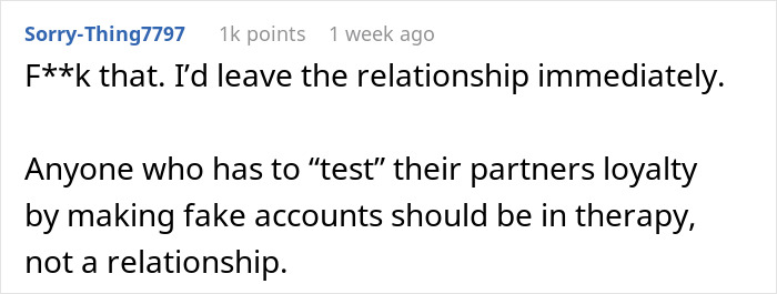 Woman Ruins Relationship With Her BF By “Testing” Him, Doesn’t Think She’s Done Anything Wrong Woman Ruins Relationship With Her BF By “Testing” Him, Doesn’t Think She’s Done Anything Wrong