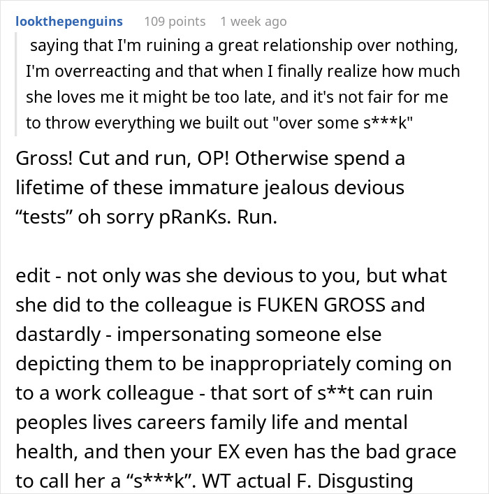 Woman Ruins Relationship With Her BF By “Testing” Him, Doesn’t Think She’s Done Anything Wrong Woman Ruins Relationship With Her BF By “Testing” Him, Doesn’t Think She’s Done Anything Wrong
