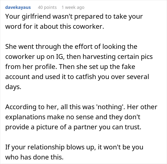 Woman Ruins Relationship With Her BF By “Testing” Him, Doesn’t Think She’s Done Anything Wrong Woman Ruins Relationship With Her BF By “Testing” Him, Doesn’t Think She’s Done Anything Wrong