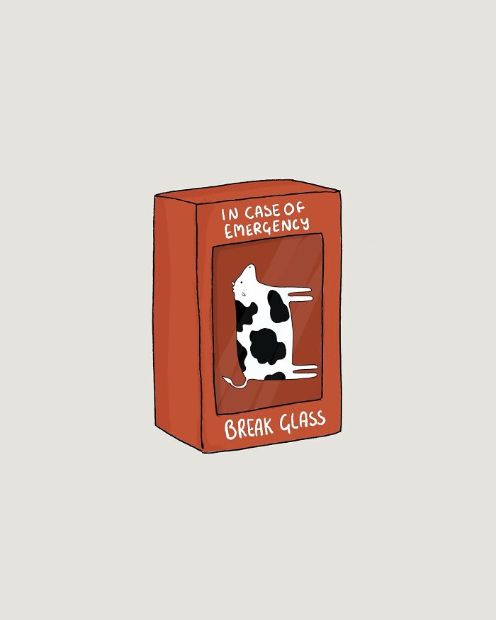 29 Relatable, Silly, And A Little Unhinged Illustrations Of Cows, Created By This Artist 29 Relatable, Silly, And A Little Unhinged Illustrations Of Cows, Created By This Artist