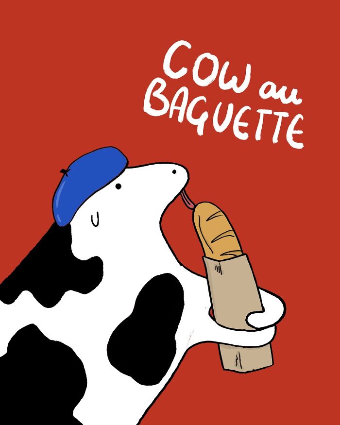 29 Relatable, Silly, And A Little Unhinged Illustrations Of Cows, Created By This Artist 29 Relatable, Silly, And A Little Unhinged Illustrations Of Cows, Created By This Artist