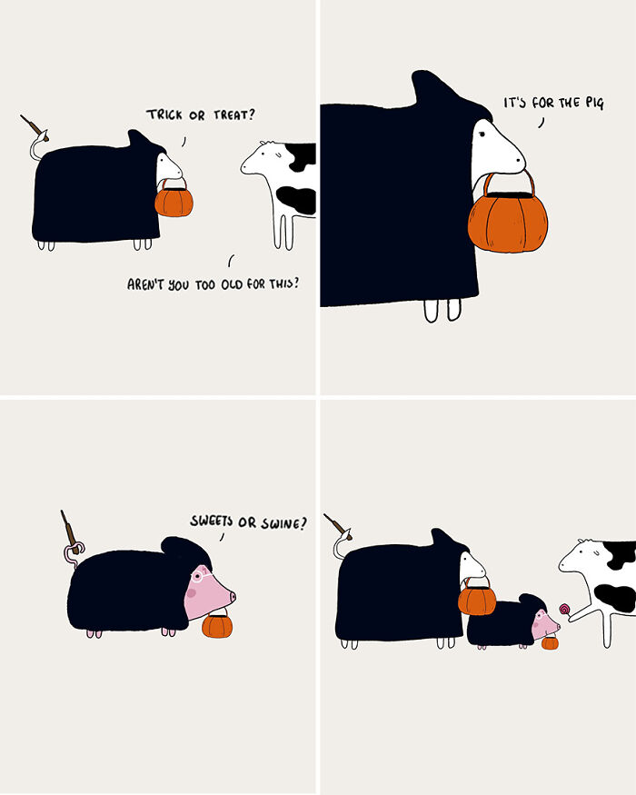 29 Relatable, Silly, And A Little Unhinged Illustrations Of Cows, Created By This Artist 29 Relatable, Silly, And A Little Unhinged Illustrations Of Cows, Created By This Artist