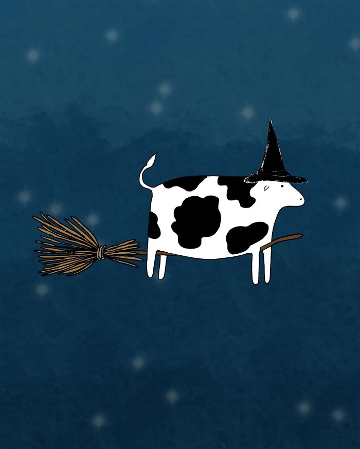 29 Relatable, Silly, And A Little Unhinged Illustrations Of Cows, Created By This Artist 29 Relatable, Silly, And A Little Unhinged Illustrations Of Cows, Created By This Artist