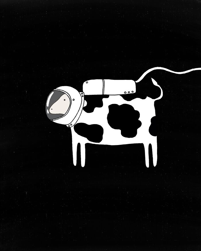 29 Relatable, Silly, And A Little Unhinged Illustrations Of Cows, Created By This Artist 29 Relatable, Silly, And A Little Unhinged Illustrations Of Cows, Created By This Artist