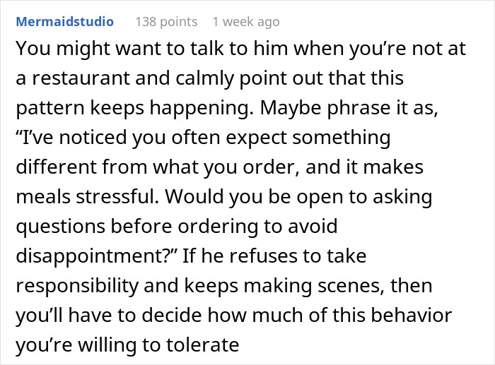 Guy Throws Tantrums In Restaurants Because He Misunderstands What He Orders, GF At Wit’s End Guy Throws Tantrums In Restaurants Because He Misunderstands What He Orders, GF At Wit’s End