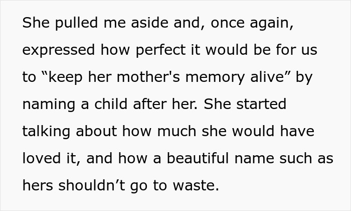 Woman Shuts Down Any Hopes Of Her Naming Kid After Stepmom’s Late Mother, She Doesn’t Take It Well Woman Shuts Down Any Hopes Of Her Naming Kid After Stepmom’s Late Mother, She Doesn’t Take It Well