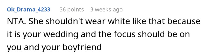 “It Is MY Day”: Bride Tells Grandma She Can’t Wear White At Her Wedding, Starts Family Drama “It Is MY Day”: Bride Tells Grandma She Can’t Wear White At Her Wedding, Starts Family Drama