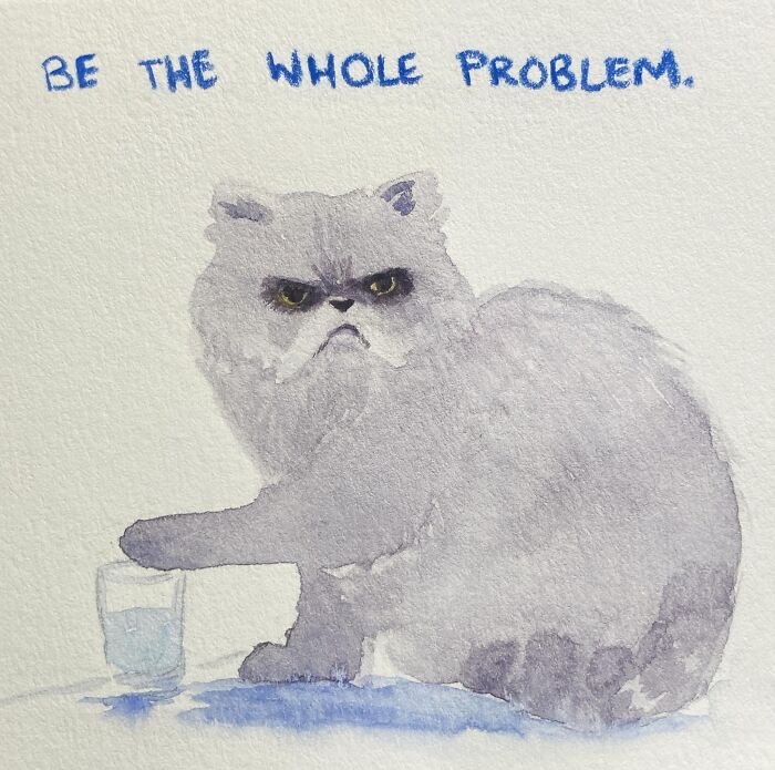 27 Hilarious Watercolor Paintings Of Sassy Animals With Pop Culture References, By This Artist