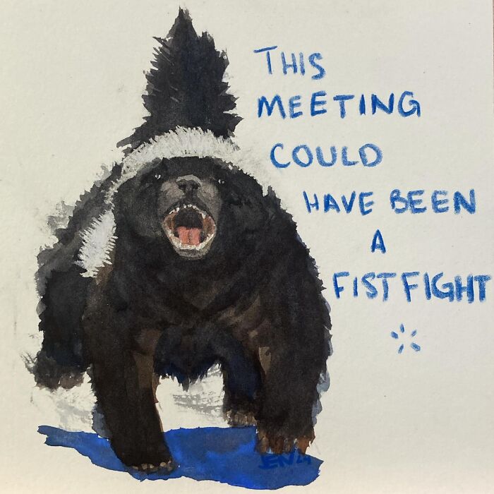 27 Hilarious Watercolor Paintings Of Sassy Animals With Pop Culture References, By This Artist