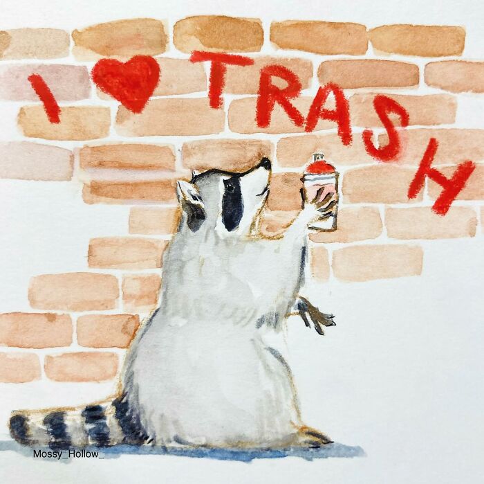 27 Hilarious Watercolor Paintings Of Sassy Animals With Pop Culture References, By This Artist