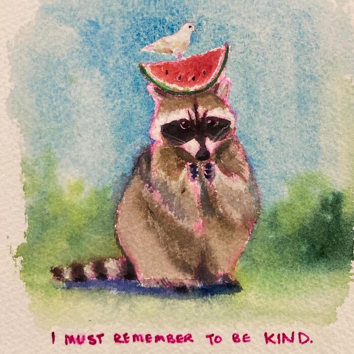 27 Hilarious Watercolor Paintings Of Sassy Animals With Pop Culture References, By This Artist
