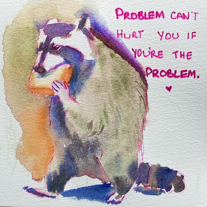 27 Hilarious Watercolor Paintings Of Sassy Animals With Pop Culture References, By This Artist
