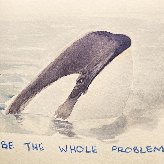 27 Hilarious Watercolor Paintings Of Sassy Animals With Pop Culture References, By This Artist