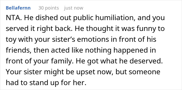 &ldquo;[Am I The Jerk] For Humiliating My Sister&rsquo;s Fianc&eacute; At A Family Gathering After What He Did To Her?&rdquo;