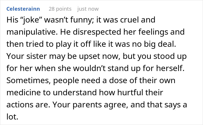 &ldquo;[Am I The Jerk] For Humiliating My Sister&rsquo;s Fianc&eacute; At A Family Gathering After What He Did To Her?&rdquo;