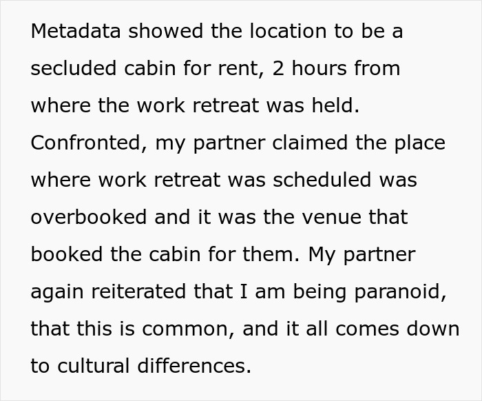 Man Is Upset When Partner Finds Out He Lied About His Work Trip And Suggests They Break Up