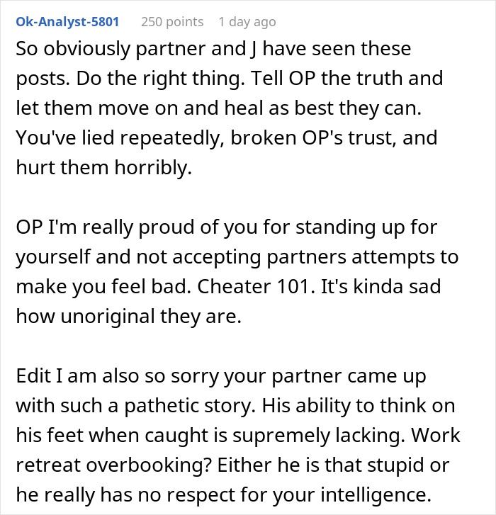 Man Is Upset When Partner Finds Out He Lied About His Work Trip And Suggests They Break Up