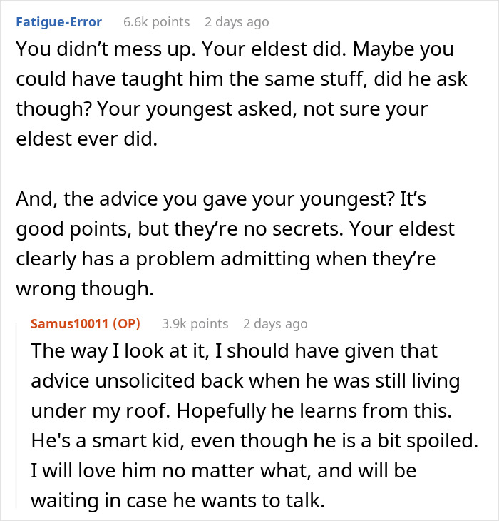 Dating Advice To Younger Son Accidentally Leads To Eldest’s Breakup As The GF Realized Her Worth