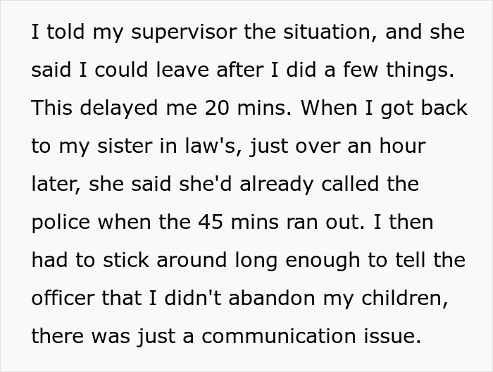 “[Am I The Jerk] For Not Babysitting For My Sister-In-Law Anymore After She Called The Police On Me?”