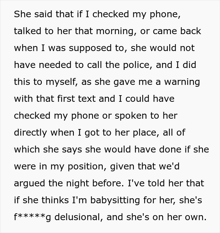“[Am I The Jerk] For Not Babysitting For My Sister-In-Law Anymore After She Called The Police On Me?”