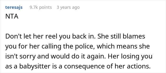 “[Am I The Jerk] For Not Babysitting For My Sister-In-Law Anymore After She Called The Police On Me?”
