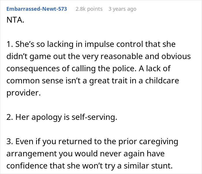 “[Am I The Jerk] For Not Babysitting For My Sister-In-Law Anymore After She Called The Police On Me?”