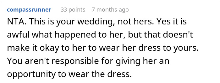&ldquo;Would I Be The [Jerk] If I Didn&rsquo;t Let My Sister Wear Her Wedding Dress To My Wedding?&rdquo;