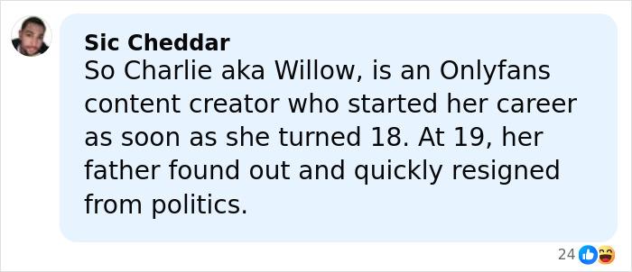 Politician Resigns Just Hours After Daughter Reveals She’s An Adult Content Creator Politician Resigns Just Hours After Daughter Reveals She’s An Adult Content Creator